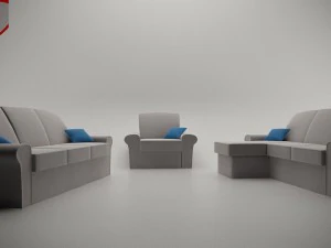 living room sofa ap1 series - game ready 3D Model