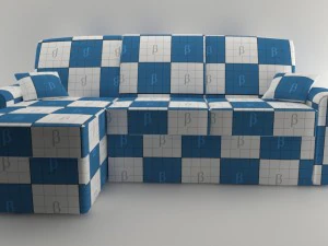 living room sofa ap1 series - game ready 3D Model