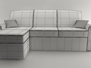 living room sofa ap1 series - game ready 3D Model