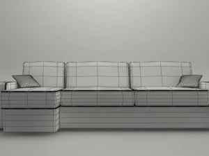 living room sofa ap2 series - game ready 3D Model