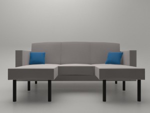 living room sofa ap3 series - game ready 3D Model