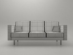 living room sofa ap3 series - game ready 3D Model