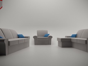 living room sofa collection 3D Model