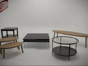 coffee table collection - game ready 3D Model