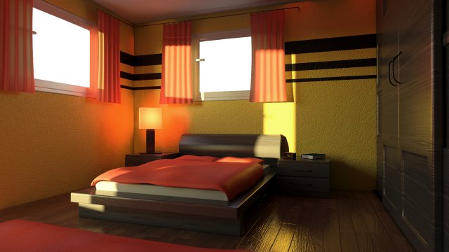 mr bedroom 02 3D Model .c4d .max .obj .3ds .fbx .stl .blend 