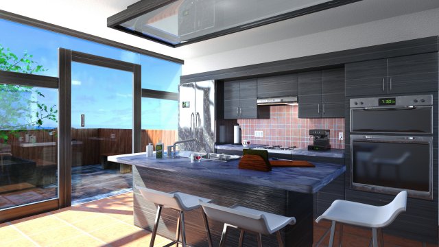 mr kitchen 01 3D 模型 .c4d .max .obj .3ds .fbx .stl .blend