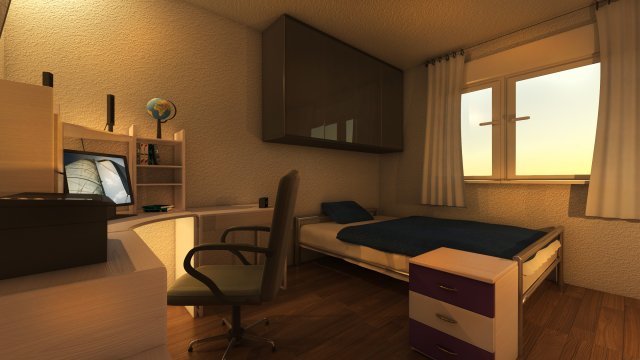 mr preview bedroom Modello 3D .c4d .max .obj .3ds .fbx .stl .blend 
