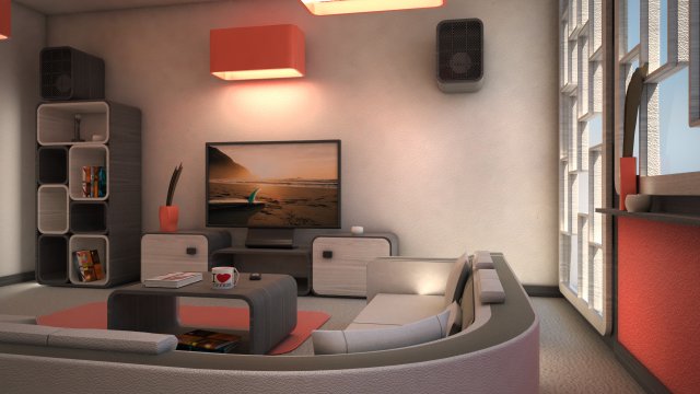 mr living room 03 3D Model .c4d .max .obj .3ds .fbx .stl .blend 