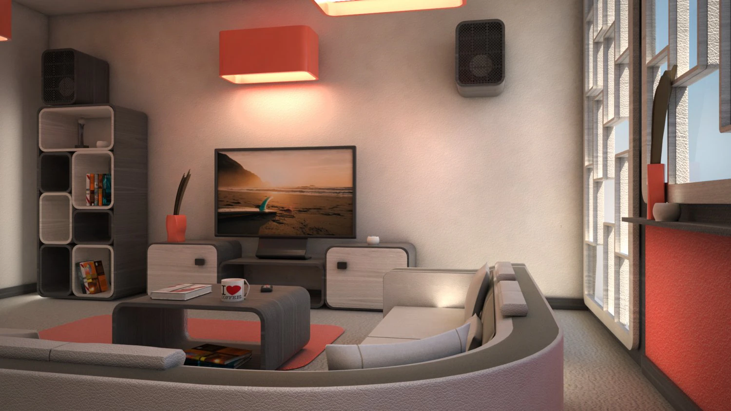 mr living room 03 3D Model .c4d .max .obj .3ds .fbx .stl .blend 