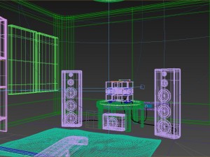 mr audio room Modello 3D