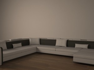 black and white sofa Modelo 3D