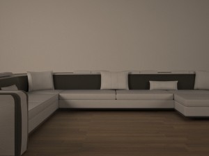 black and white sofa 3D 模型