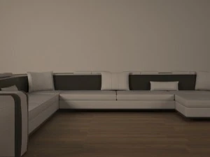 black and white sofa 3D Model