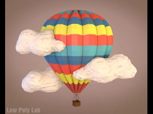 low poly balloon 3D-Modell