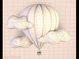 low poly balloon 3D-Modell