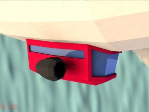 low poly airship Modello 3D