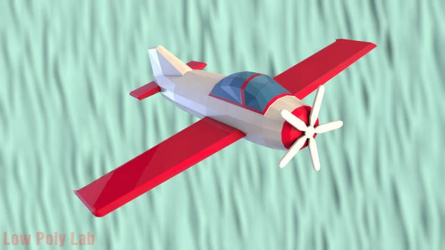 low poly plane 3D Model .c4d .max .obj .3ds .fbx .stl .blend 