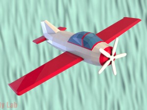low poly plane 3D Model