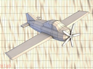 low poly plane 3D Модель
