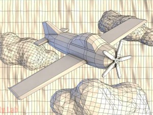 low poly plane 3D Model