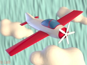 low poly plane 3D Модель