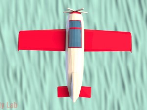 low poly plane 3D Модель