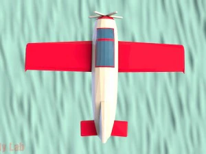 low poly plane 3D Model