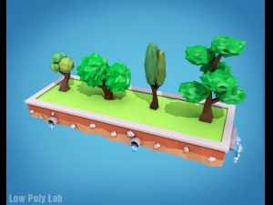 low poly trees 3D-Modell