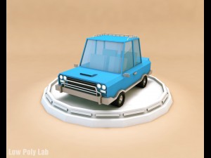 low poly family car 3D 모델
