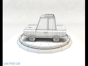 low poly family car Model 3D