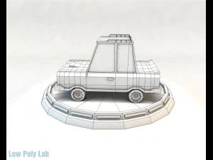 low poly family car 3D Model
