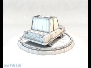 low poly family car Model 3D