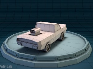 low poly racing car 3D Model
