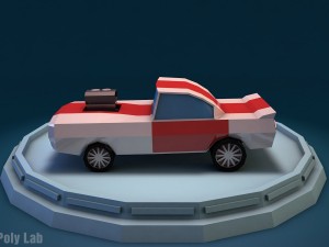 low poly racing car 3D Model