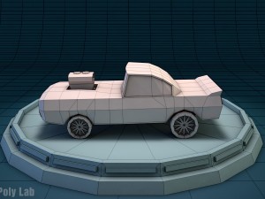 low poly racing car 3D Model