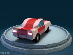low poly racing car 3D Model