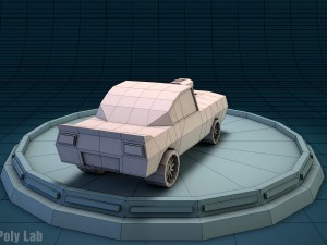 low poly racing car 3D Model