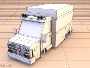 low poly truck 3D Model
