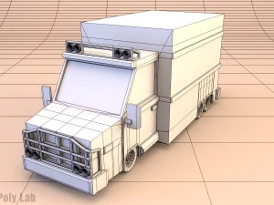 low poly truck 3D Model