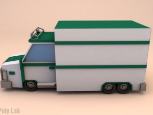 low poly truck 3D Model