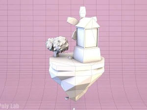 low poly mill 3D Model