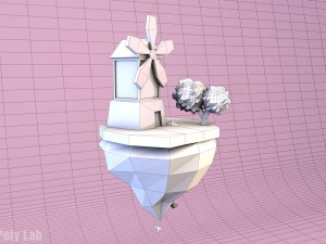 low poly mill 3D Model