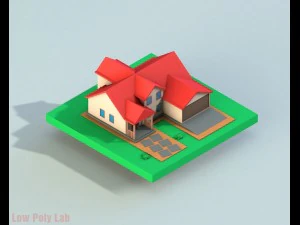 laag poly huis 3D Model