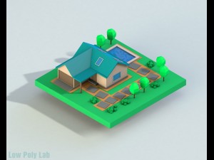 low poly house 3D Model