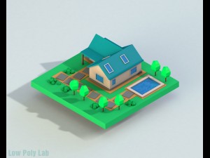 low poly house 3D Model