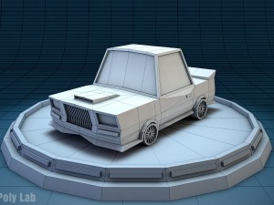 low poly racing car 3D Model