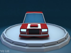 low poly racing car 3D Model