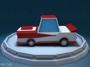 low poly racing car 3D Model