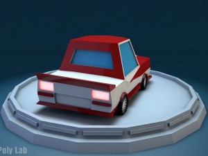 low poly racing car 3D Model