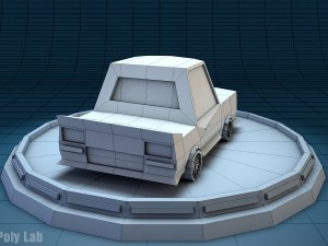 low poly racing car 3D Model